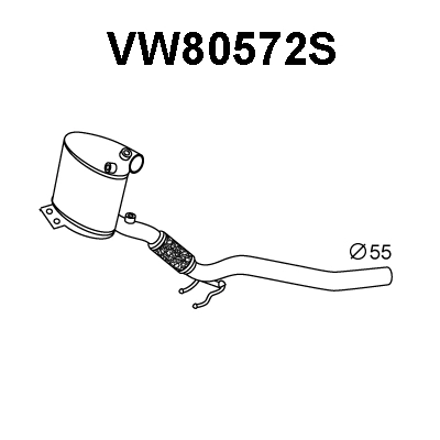 Soot/Particulate Filter, exhaust system (VW80572S)