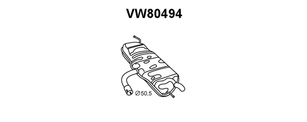 Rear Muffler (VW80494)