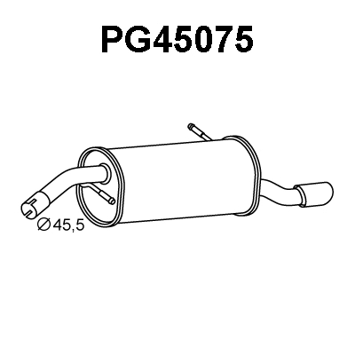 Rear Muffler (PG45075)
