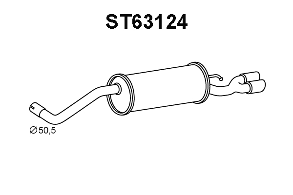 Rear Muffler (ST63124)