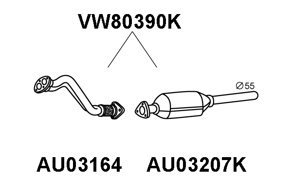 Catalytic Converter (VW80390K)
