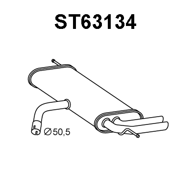 Rear Muffler (ST63134)
