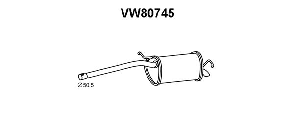 Rear Muffler (VW80745)