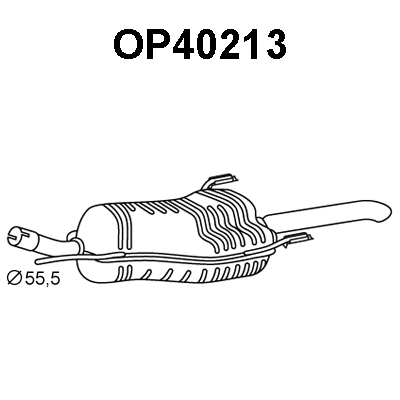 Rear Muffler (OP40213)