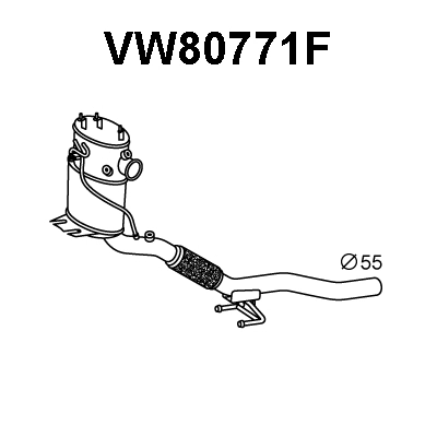 Soot/Particulate Filter, exhaust system (VW80771F)