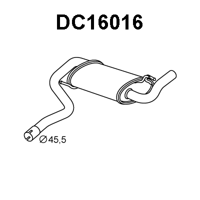 Rear Muffler (DC16016)