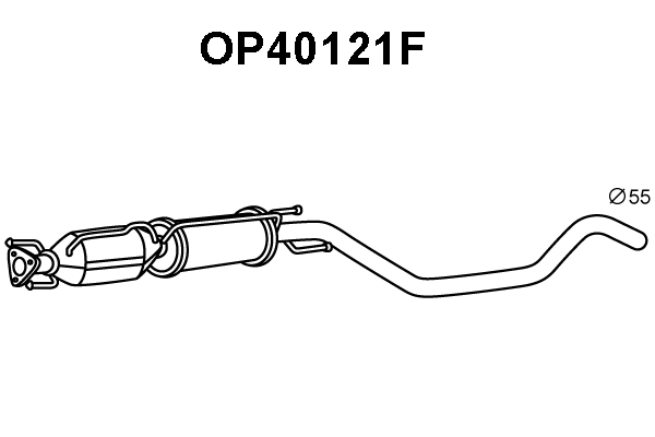 Soot/Particulate Filter, exhaust system (OP40121F)