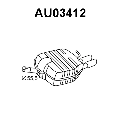 Rear Muffler (AU03412)