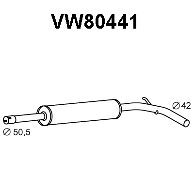 Front Muffler (VW80441)