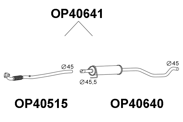 Centre Muffler (OP40641)