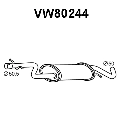 Front Muffler (VW80244)