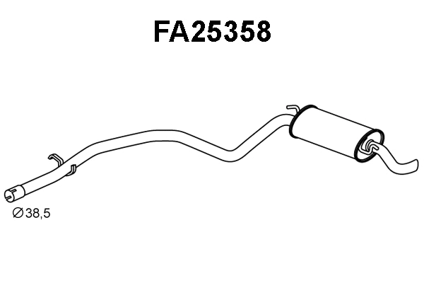 Rear Muffler (FA25358)