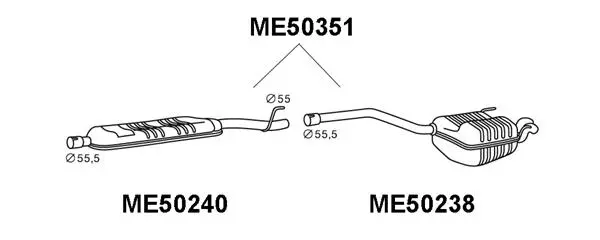 Rear Muffler (ME50238)