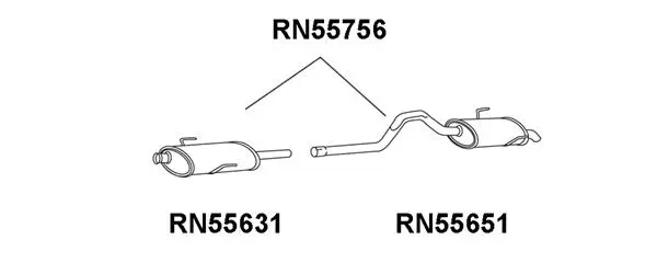 Rear Muffler (RN55651)