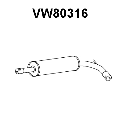 Centre Muffler (VW80316)