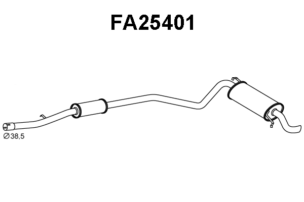 Rear Muffler (FA25401)