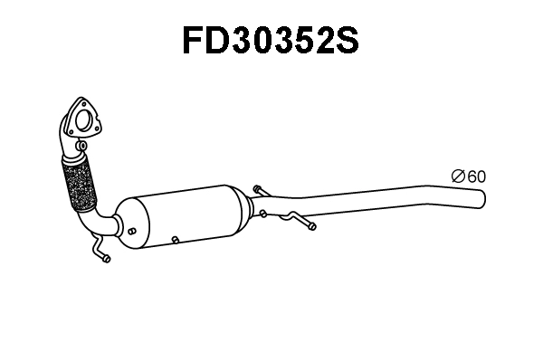 Soot/Particulate Filter, exhaust system (FD30352S)