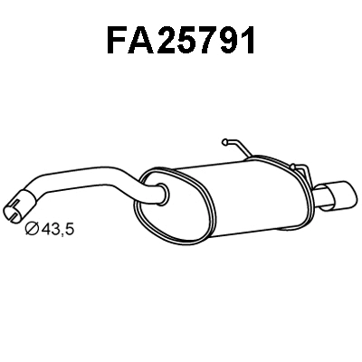 Rear Muffler (FA25791)