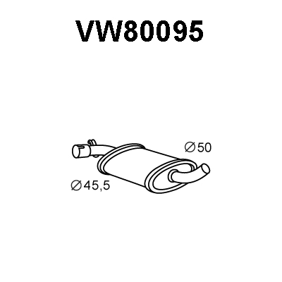 Centre Muffler (VW80095)