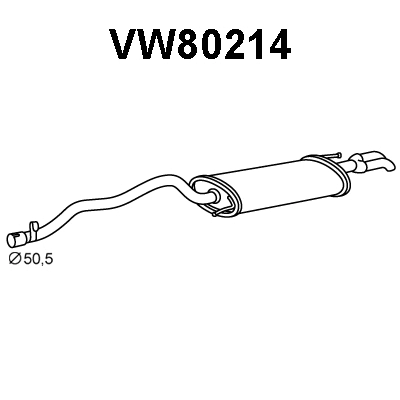 Rear Muffler (VW80214)