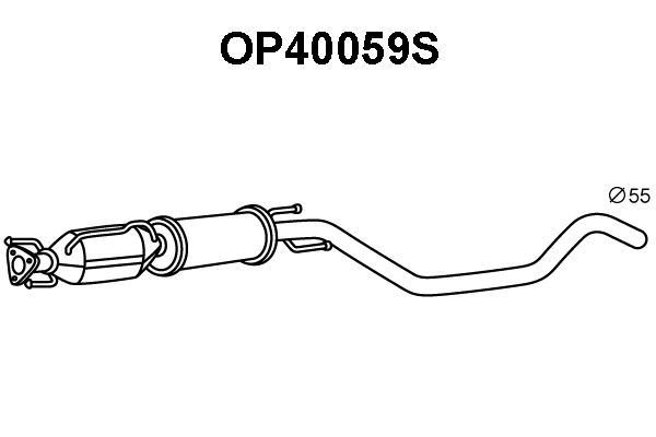 Soot/Particulate Filter, exhaust system (OP40059S)