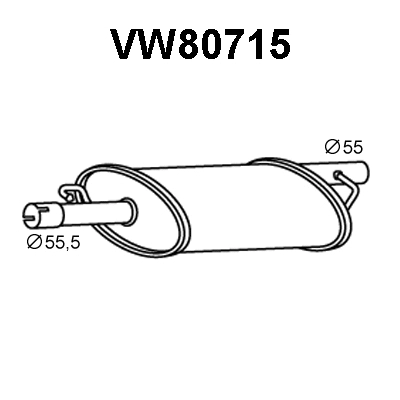 Front Muffler (VW80715)