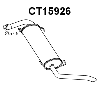 Rear Muffler (CT15926)
