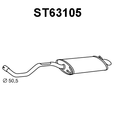 Rear Muffler (ST63105)