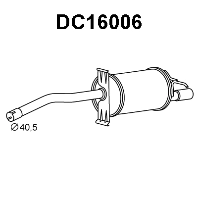 Rear Muffler (DC16006)