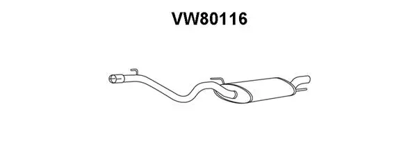 Rear Muffler (VW80116)