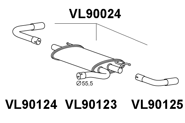 Rear Muffler (VL90024)