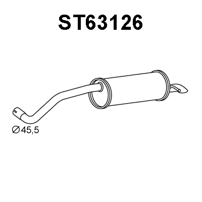 Rear Muffler (ST63126)