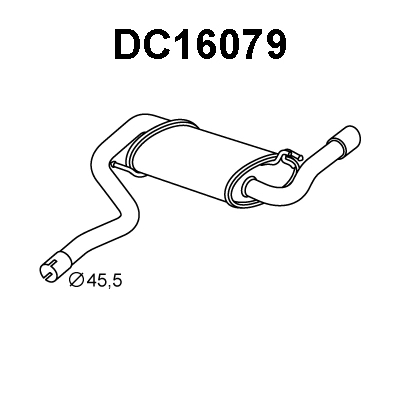 Rear Muffler (DC16079)