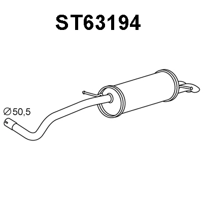 Rear Muffler (ST63194)