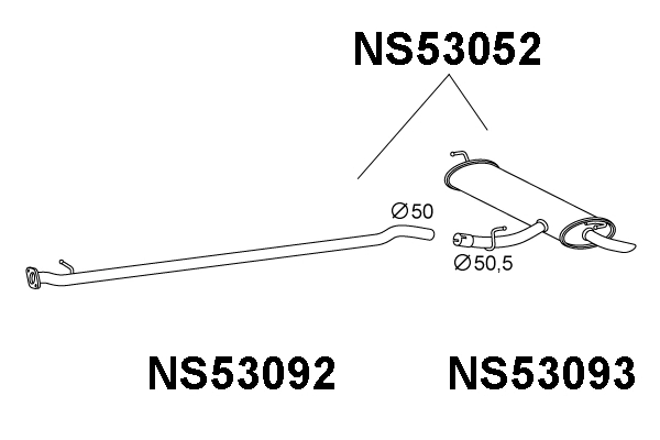 Rear Muffler (NS53052)