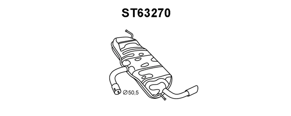 Rear Muffler (ST63270)