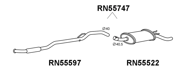 Rear Muffler (RN55747)