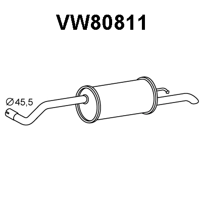 Rear Muffler (VW80811)