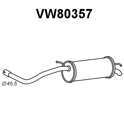 Rear Muffler (VW80357)