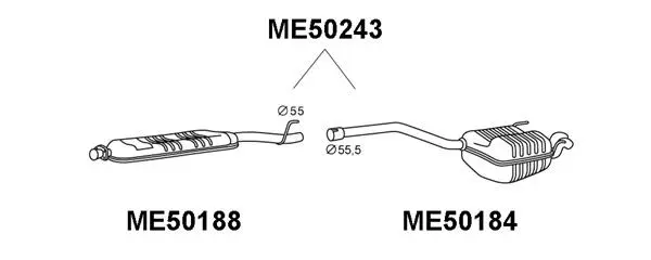 Rear Muffler (ME50243)