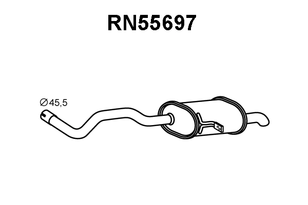 Rear Muffler (RN55697)