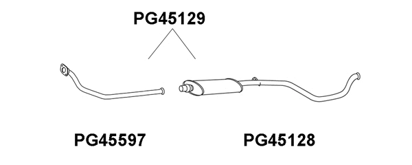 Front Muffler (PG45129)