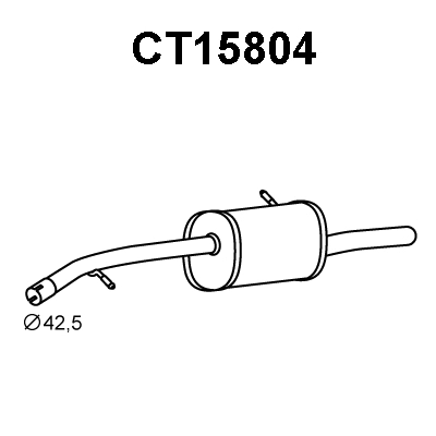 Rear Muffler (CT15804)