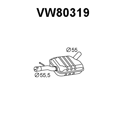 Front Muffler (VW80319)