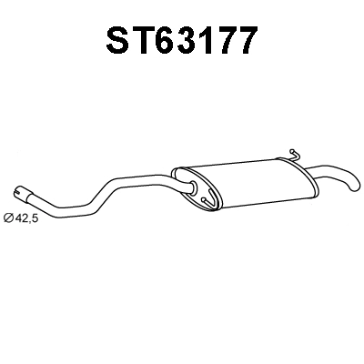 Rear Muffler (ST63177)