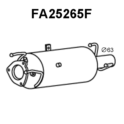 Soot/Particulate Filter, exhaust system (FA25265F)