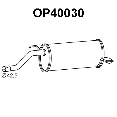 Rear Muffler (OP40030)