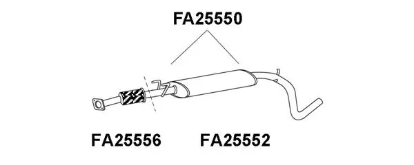Front Muffler (FA25552)