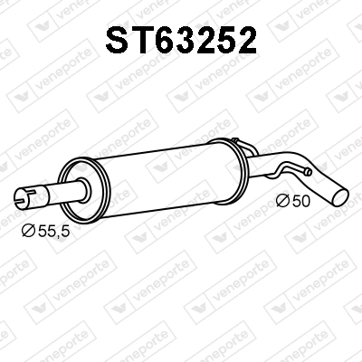 Front Muffler (ST63252)