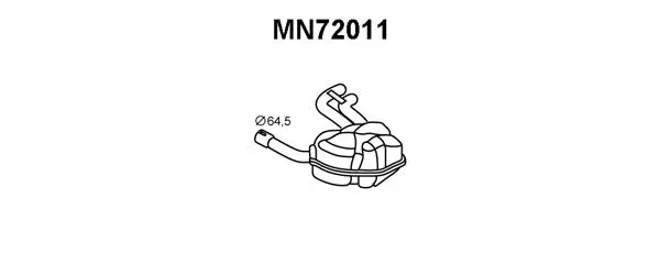 Rear Muffler (MN72011)